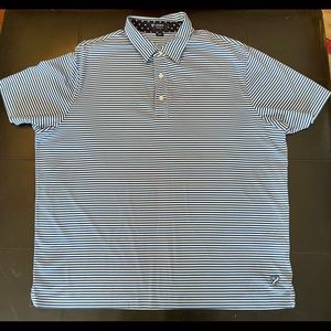 Daniel Cremieux XL Short Sleeve Striped Polo Blue